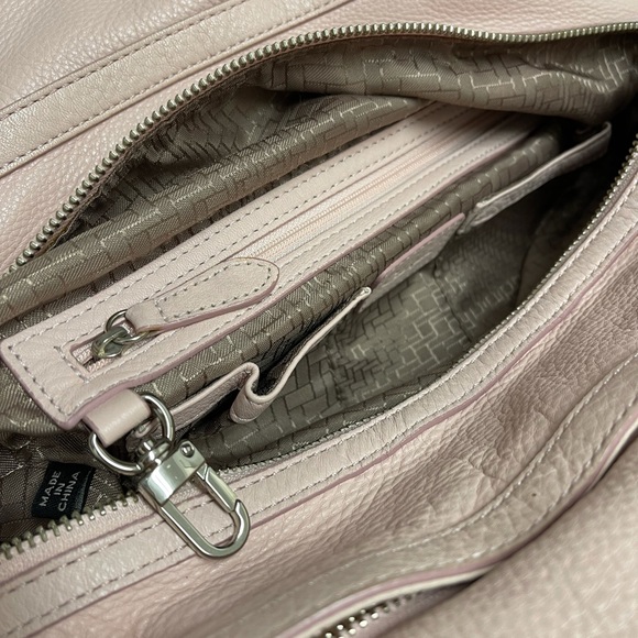 Cole Haan Genuine Leather Handbag Shoulder Bag - Peach/Light Orange - Picture 8 of 12